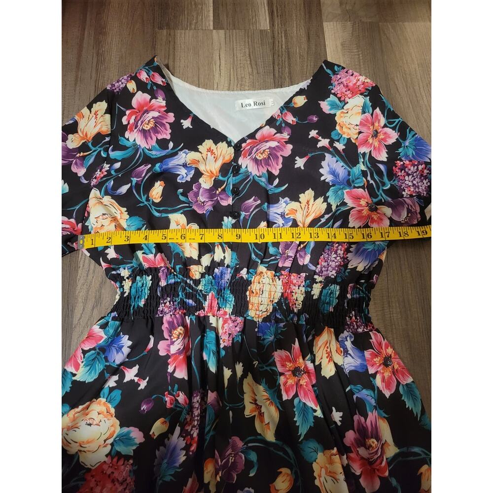Colorful Floral Maxi Dress sz XL boho flowy whimsical - Picture 6 of 9